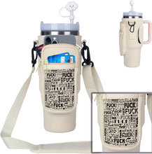 Load image into Gallery viewer, F-Bomb Cup - 40oz Stanley style Carrier with Strap and Pockets