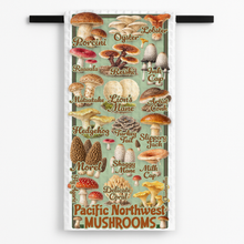 Load image into Gallery viewer, Pacific Northwest Mushrooms Tea Towel