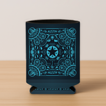 Load image into Gallery viewer, Austin Bandana Koozie featuring bold pop-culture design