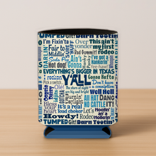 Load image into Gallery viewer, Texas Sayings Koozie featuring bold retro design