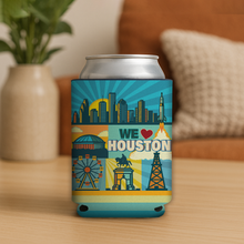Load image into Gallery viewer, We Love Houston Koozie with bold design
