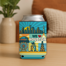 Load image into Gallery viewer, We Love Houston Koozie with bold design