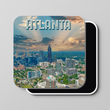 Load image into Gallery viewer, Atlanta Skyline Drone Magnet showcasing vibrant colors and unique design