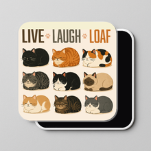 Load image into Gallery viewer, Live Laugh Loaf Magnet with bold design