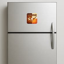 Load image into Gallery viewer, Texas Longhorn Magnet with bold pop-culture design