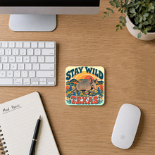 Load image into Gallery viewer, Stay Wild Texas Armadillo & Flowers ModCore Coaster mockup
