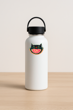 Load image into Gallery viewer, Austin Cat Sticker featuring bold, retro-future design