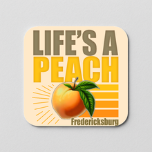 Load image into Gallery viewer, Life's A Peach Sticker featuring bold retro design