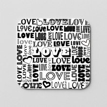 Load image into Gallery viewer, Love In Words Sticker featuring bold retro-future design