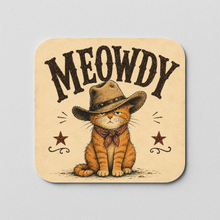 Load image into Gallery viewer, Meowdy Cat Sticker with bold and playful design