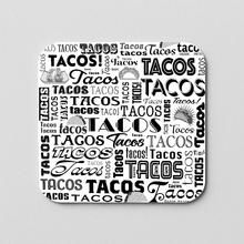 Load image into Gallery viewer, Tacos In Words Sticker with bold, colorful design
