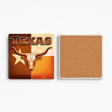 Load image into Gallery viewer, Texas Longhorn Stone Coaster featuring bold design