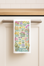 Load image into Gallery viewer, Arizona Wildflowers Tea Towel showcasing vibrant floral patterns