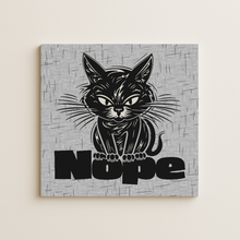 Load image into Gallery viewer, Nope Cat Wall Print featuring a quirky cat design