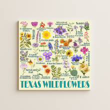 Load image into Gallery viewer, Texas Wildflowers Wall Print showcasing bold colors and retro design
