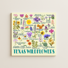 Load image into Gallery viewer, Texas Wildflowers Wall Print showcasing bold colors and retro design