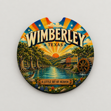 Load image into Gallery viewer, Wimberley Texas A Little Bit of Heaven car coaster product mockup
