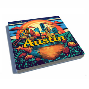 Austin Texas Sunset Coaster