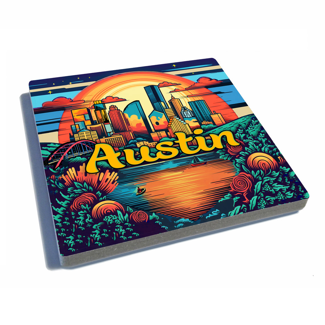 Austin Texas Sunset Coaster