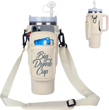 Load image into Gallery viewer, Big Dumb Cup - 40oz Stanley style Carrier with Strap and Pockets
