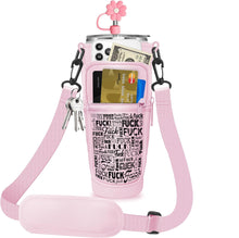 Load image into Gallery viewer, F-Bomb Cup - 40oz Stanley style Carrier with Strap and Pockets
