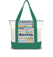 Load image into Gallery viewer, Austin Texas In Words Tote Bag
