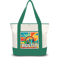 Load image into Gallery viewer, Austin Texas Vivid Skyline Tote Bag
