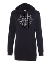 Load image into Gallery viewer, Austin Black Cat Hoodie Dress
