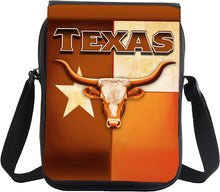 Load image into Gallery viewer, Texas Longhorn with Flag Crossbody Bag - Small
