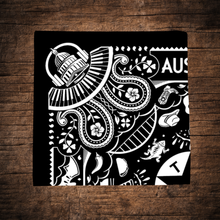 Load image into Gallery viewer, Austin Bandana featuring retro-future design
