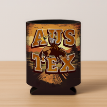 Load image into Gallery viewer, Aus Tex Koozie featuring bold pop-culture design
