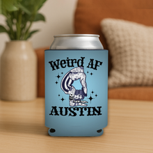 Load image into Gallery viewer, Austin Texas Weird AF Koozie featuring bold design and vibrant colors
