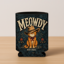 Load image into Gallery viewer, Meowdy Cowboy Cat Koozie mockup
