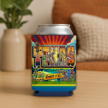 Load image into Gallery viewer, Texas Howdy Y'All Koozie featuring bold retro design
