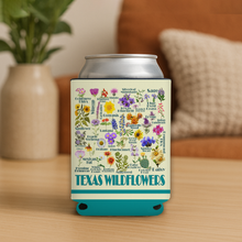 Load image into Gallery viewer, Texas Wildflowers Koozie with bold pop-culture design
