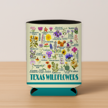 Load image into Gallery viewer, Texas Wildflowers Koozie with bold pop-culture design
