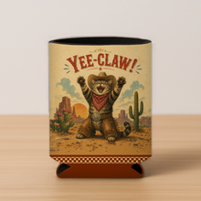 Load image into Gallery viewer, Yee Claw Cowboy Cat Koozie mockup

