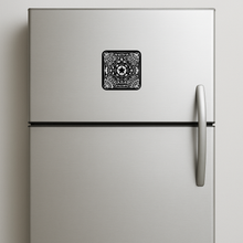 Load image into Gallery viewer, Mod Panic Bandana Magnet featuring bold, playful design
