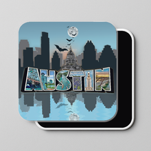 Load image into Gallery viewer, Austin Skyline Icons Magnet featuring bold retro designs

