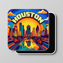 Load image into Gallery viewer, Houston Vivid Skyline Magnet showcasing a colorful skyline design.
