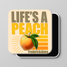 Load image into Gallery viewer, Life's A Peach Magnet featuring bold pop-culture design
