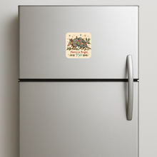 Load image into Gallery viewer, Merry &amp; Bright Y'All Christmas Armadillo Magnet mockup
