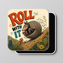 Load image into Gallery viewer, Playful Roll With It Texas Armadillo Magnet by Mod Panic
