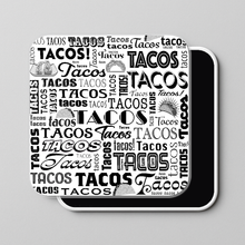 Load image into Gallery viewer, Tacos In Words Magnet by Mod Panic featuring bold, retro-future design

