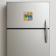 Load image into Gallery viewer, Texas Flowers Magnet showcasing bold, colorful design
