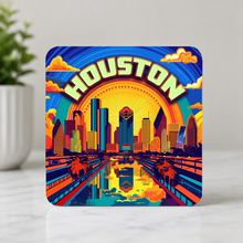 Load image into Gallery viewer, Houston Vivid Skyline ModCore Coaster mockup
