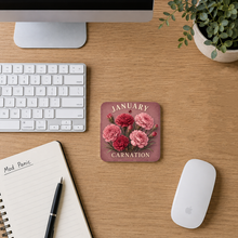Load image into Gallery viewer, January Flower Carnation ModCore Coaster mockup

