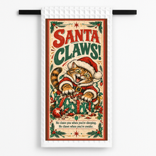 Load image into Gallery viewer, Santa Claws Cat Tea Towel — product view

