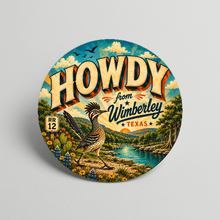 Load image into Gallery viewer, Howdy From Wimberley Rr12 Sticker mockup
