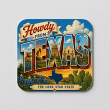 Load image into Gallery viewer, Howdy From Texas The Lone Star State Sticker mockup
